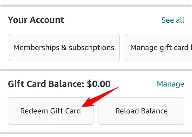 where is the claim code on a amazon gift card