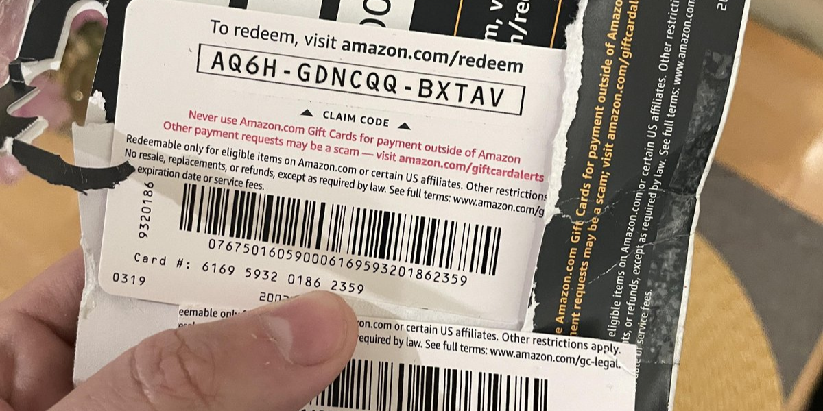 where is the claim code on amazon gift card